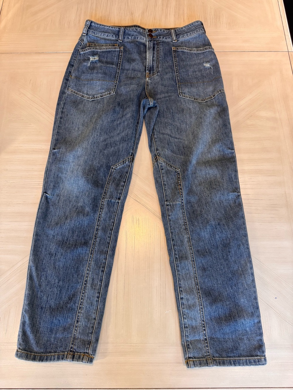 Anthropologie Pilcro Wanderer Mid-Rise Relaxed Jeans Lonnie Wash Size 29 NWOT - Picture 9 of 16
